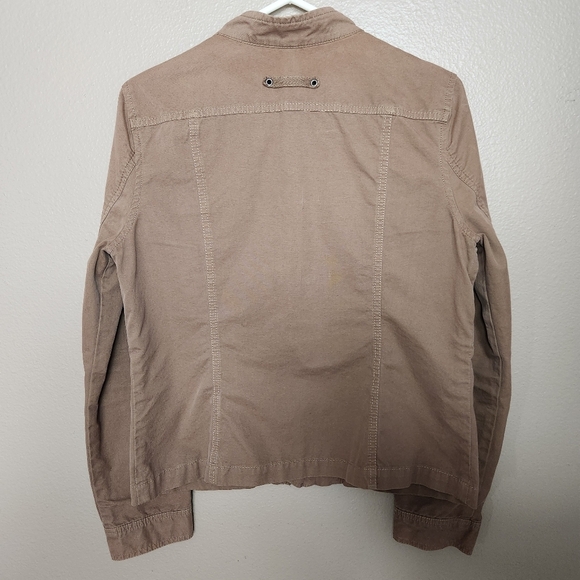Lands End Canvas womens Brown 100% Cotton Short Uitility Jacket |M| - Picture 9 of 10